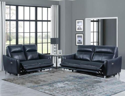 Derek 2 Piece Power Reclining Living Room Sets Blue