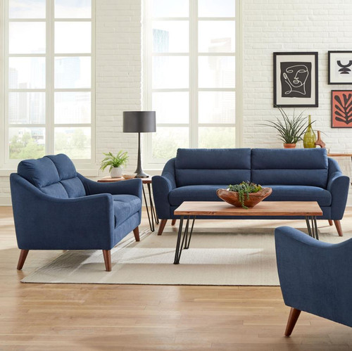 Gano Sofa 2 Piece Set Blue