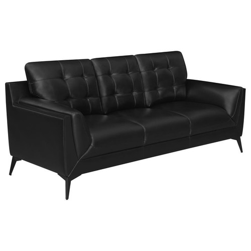 Moira 2 Piece Living Room Set (Sofa And Loveseat) Black