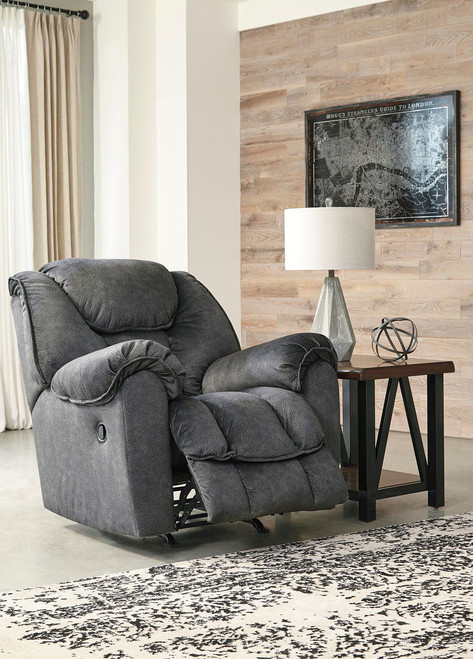 Capehorn Granite REC Sofa, DBL REC Loveseat with Console & Rocker Recliner