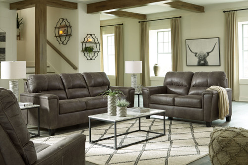 Navi Smoke 3 Pc. Sofa, Loveseat, Rocker Recliner