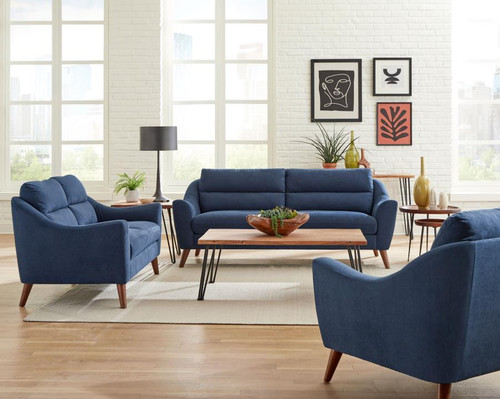 Gano Sofa 3 Piece Set Blue