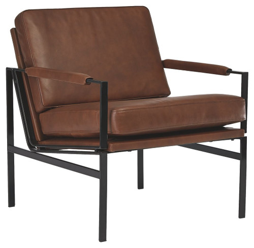 Puckman Brown/Silver Finish Accent Chair