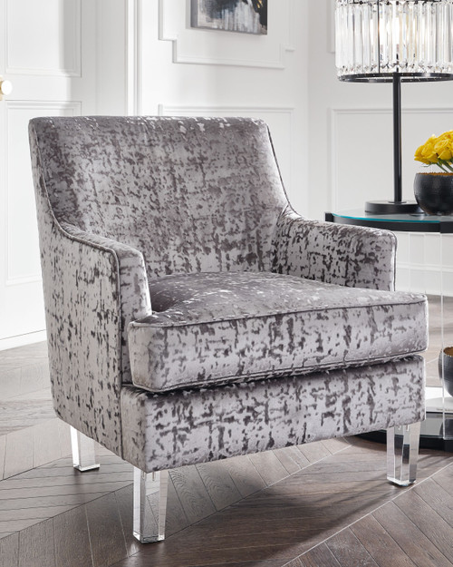 Gloriann Pewter Accent Chair