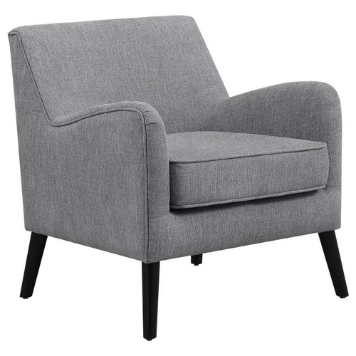 Charlie Accent Chair With Angled Arms Gray Fabric