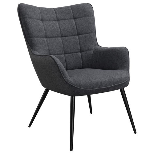 Isla Accent Chair With Contoured Design And Slim Legs Gray