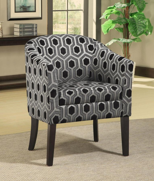 Jansen Patterned Accent Chair Gray