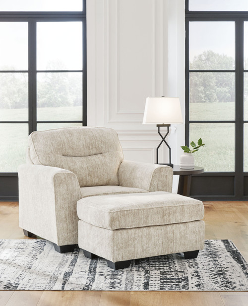 Lonoke Parchment 2 Pc. Chair And A Half, Ottoman