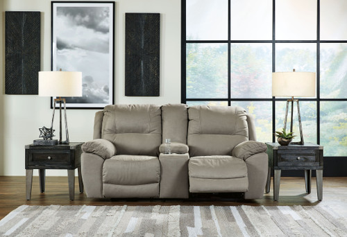 Next-gen Putty Double Reclining Loveseat W/console