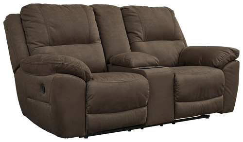 Next-gen Espresso Double Reclining Loveseat W/console