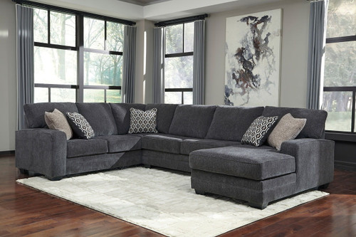 Tracling Slate LAF Sofa, Armless Loveseat & RAF Corner Chaise Sectional