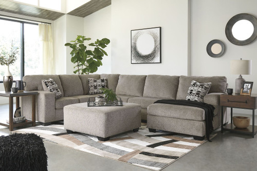 Ballinasloe Platinum LAF Sofa, Armless Loveseat & RAF Corner Chaise Sectional