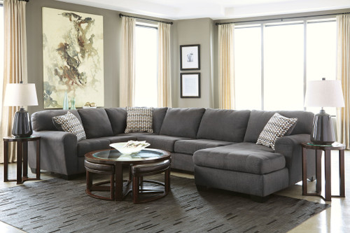 Ambee Slate Left Arm Facing Sofa, Armless Loveseat, Right Arm Facing Corner Chaise Sectional