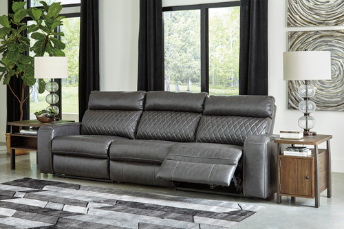 Samperstone Gray Left Arm Facing Zero Wall Power Recliner, Armless Chair, Right Arm Facing Zero Wall Power Recliner Sectional
