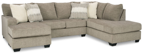 Creswell Stone Left Arm Facing Sofa Chaise 2 Pc Sectional