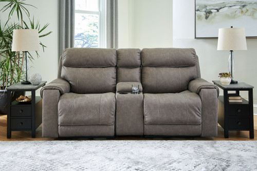 Starbot Fossil Power Reclining Loveseat With Console 3 Pc Sectional