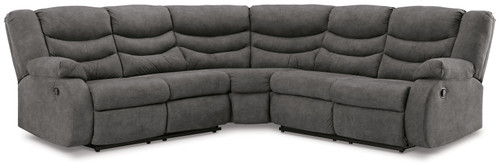 Partymate Slate 2-Piece Reclining Sectional