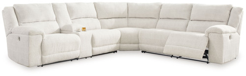 Keensburg Linen 3-Piece Power Reclining Sectional With Laf Power Reclining Loveseat With Console