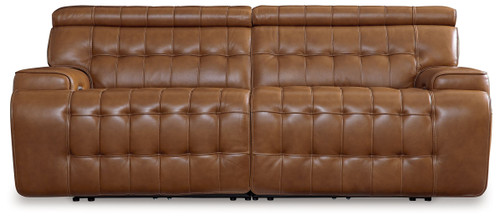 Temmpton Chocolate 2-Piece Power Reclining Sectional Loveseat