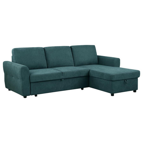 Samantha Sleeper Sectional Teal Blue