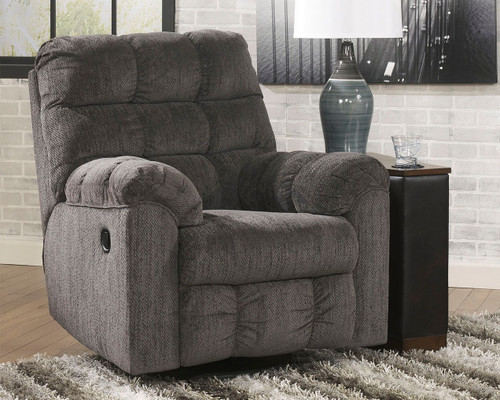 Acieona Slate Swivel Rocker Recliner