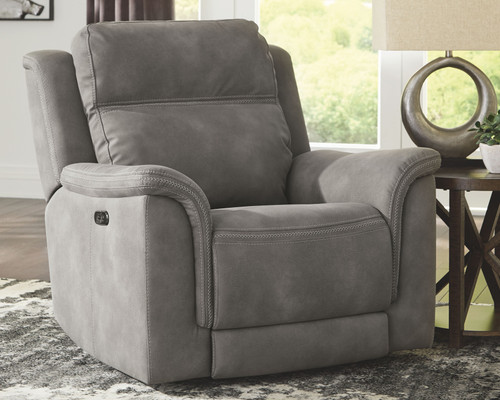 Next-Gen DuraPella Slate Power Recliner/ADJ Headrest