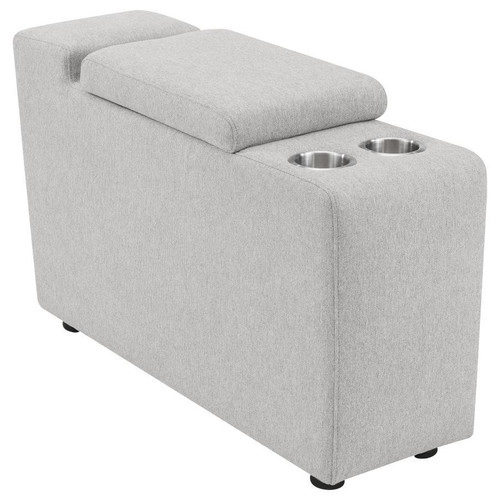 Collins - Upholstered Modular Storage Console - Gray
