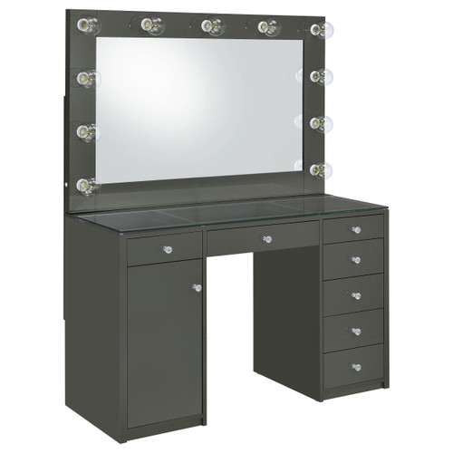 Acena - Vanity Top, Box 1 of 3 - Gray High Gloss