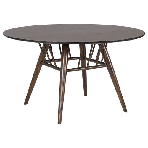 Everton - Round Wood Dining Table Top - Dark Walnut