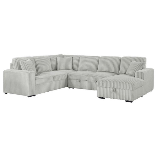 Devonshire - Left Sofa With 2 Pieces Pillow, Box 1 of 3 - Gray