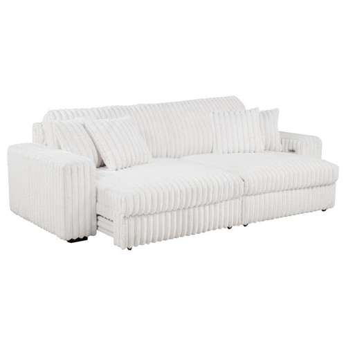 Jacana - LAF Power Sofa Chaise With 2 Piece Pillow, Box 1 of 2 - Ivory
