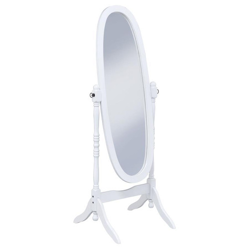 Foyet - Wood Adjustable Full Length Cheval Mirror - White