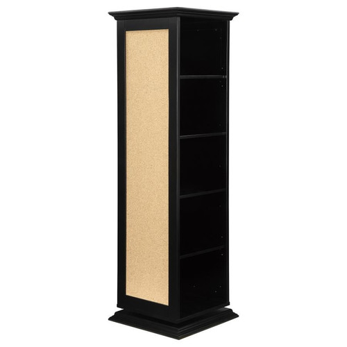 Robinsons - Swivel Accent Cabinet With Cork Board - Black