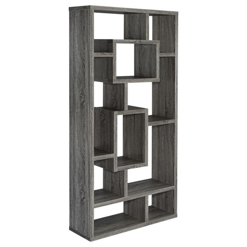 Corey - 71" 8-Shelf Bookshelf - Weathered Gray