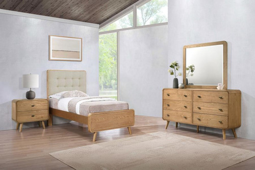 Robyn - 4 Piece Twin Bedroom Set - Light Ash