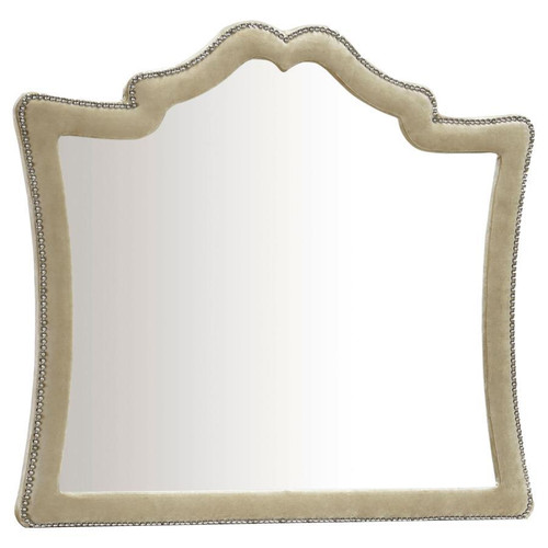 Antonella - Upholstered Dresser Mirror - Camel