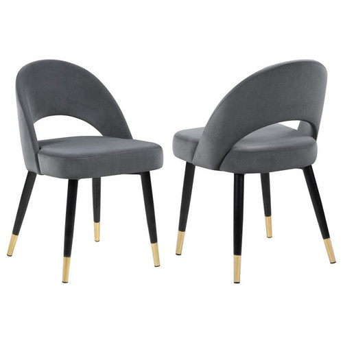 Lindsey - Upholstered Dining Side Chair (Set of 2) - Gray