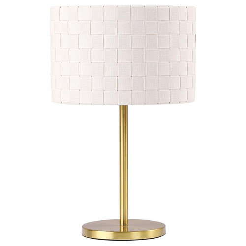 Ramiro - Drum Shade Metal Bedside Table Lamp - Gold