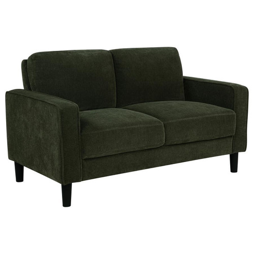 Ruth - Fabric Upholstered Track Arm Loveseat - Matcha Green
