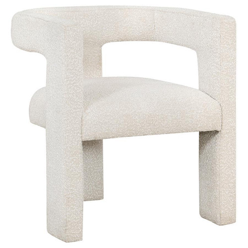 Petra - Boucle Upholstered Accent Side Chair - White