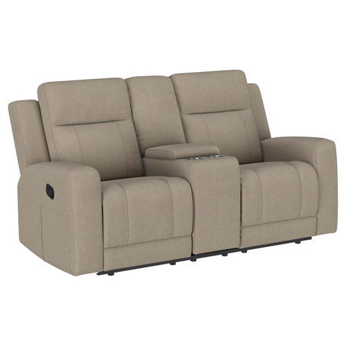 Brentwood - Upholstered Motion Reclining Loveseat - Taupe