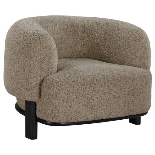 Lawler - Upholstered Barrel Back Accent Chair - Mushroom