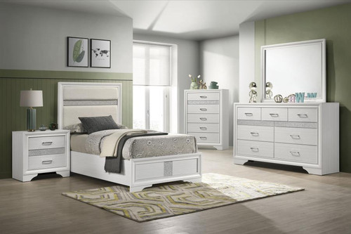Miranda - 5 Piece Twin Bedroom Set - White