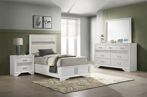 Miranda - 4 Piece Twin Bedroom Set - White