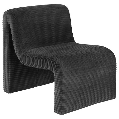 Drayton - Upholstered Curved Armless Accent Chair - Black