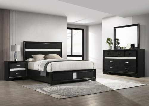Miranda - 4 Piece Full Bedroom Set - Black