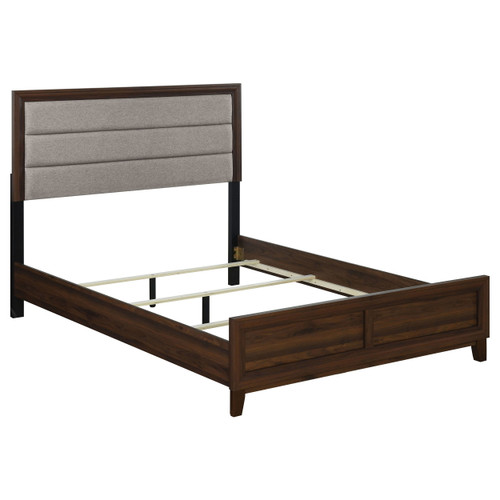 Welsley - Upholstered California King Bed - Walnut