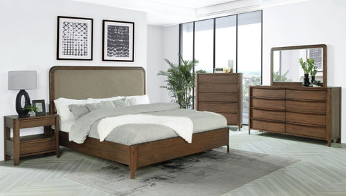 Maderia - 5 Piece Queen Bedroom Set - Walnut