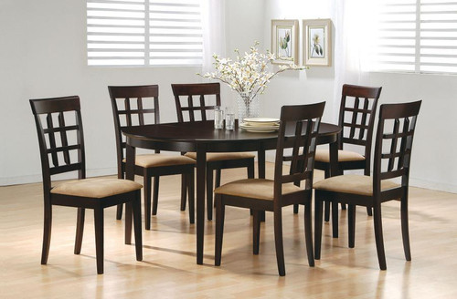 Gabriel - 7 Piece Extension Leaf Dining Table Set - Cappuccino