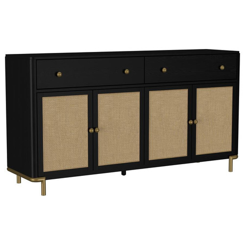 Arini - 2-Drawer Cane Door Dining Sideboard Server - Black